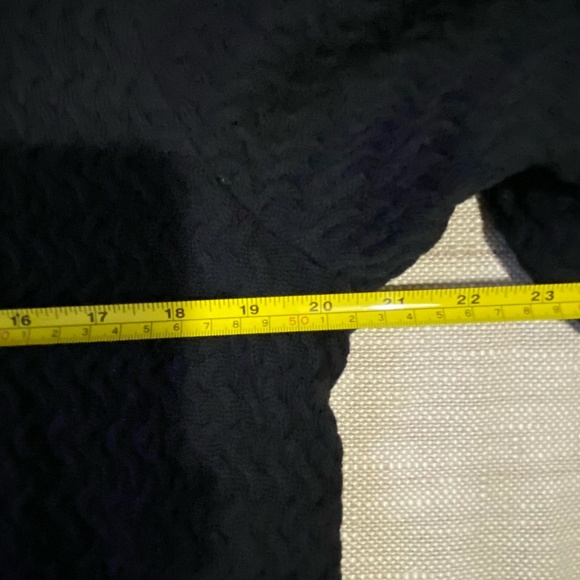 Lands' End Black Cotton Cable Knit Casual Office Holiday Turtleneck Sweater-1X - Picture 12 of 14